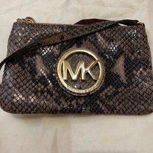 Michael Kors snakeskin wristlet